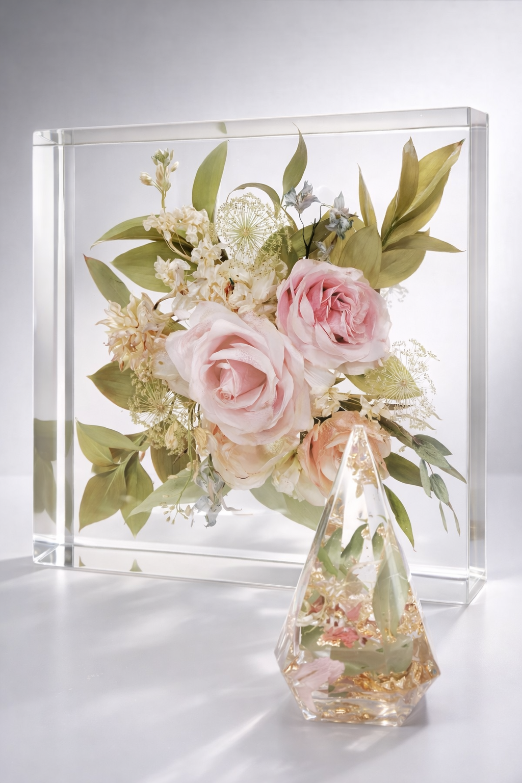 10x10 Resin Floral Block