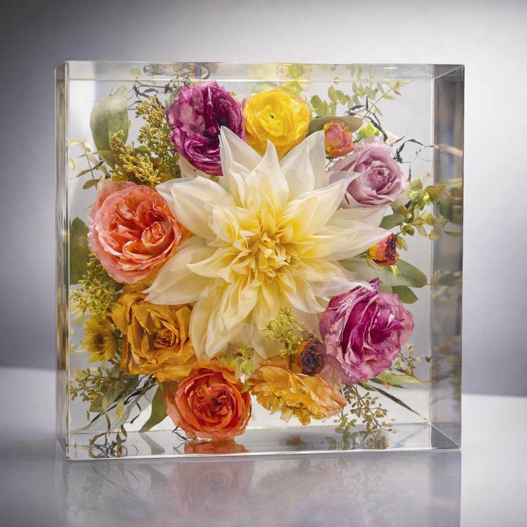 10x10 Resin Floral Block