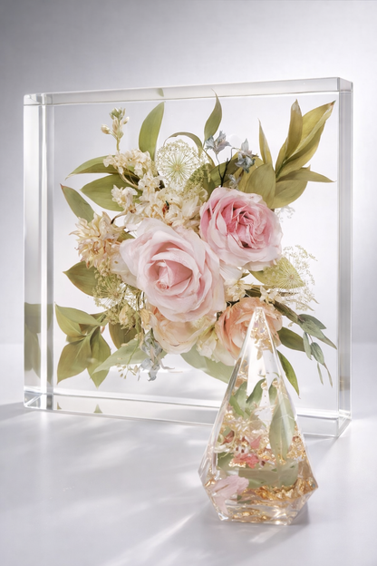 10x10 Resin Floral Block