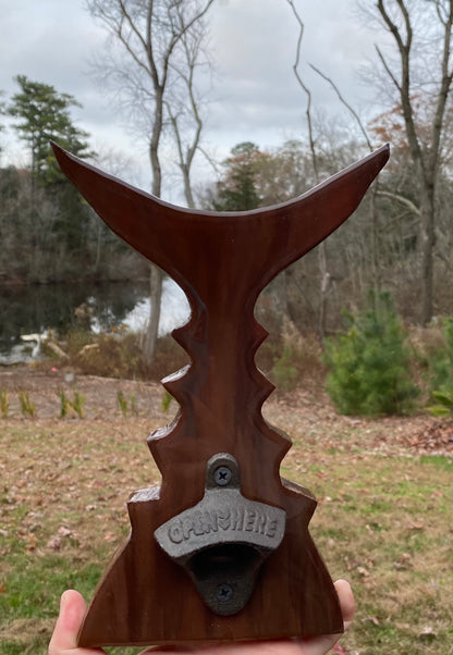 Tails up bottle opener