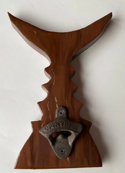 Tails up bottle opener